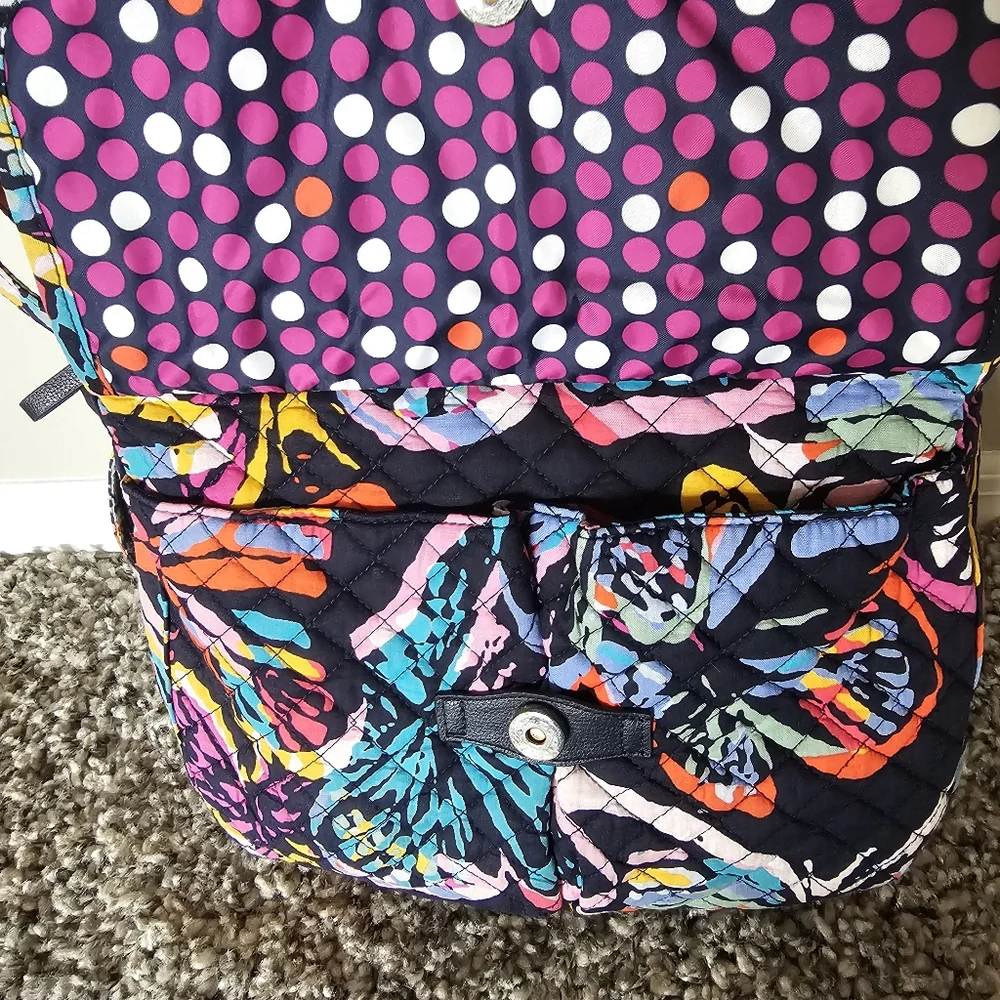 Vera Bradley Butterfly Flutter 2pc Bundle Laptop and Crossbody Purse Travel Work